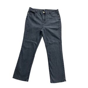 Nicole Miller New York Womens Size 18 Gray Wash Straight Leg Denim‎ Jeans